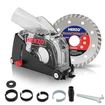 HERZO Dust Shroud Dust Extraction Cutting Guard for 5 inch and 4-1/2 ...