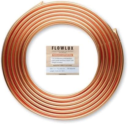 Visiaro Round Soft Copper Tube, 50ft, Outer Dia 1/2 inch, Wall ...
