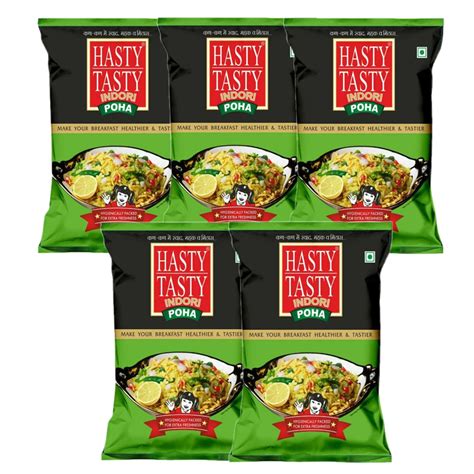 Hasty Tasty Indori Poha Flattened Rice Combo, Pack of 5 (5kg) : Amazon ...