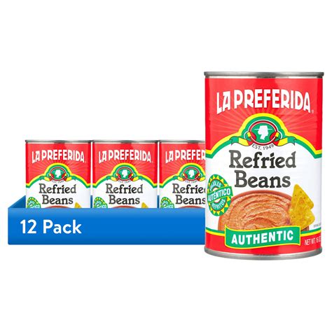 (12 pack) La Preferida Refried Beans, 16 oz, Can - Walmart.com