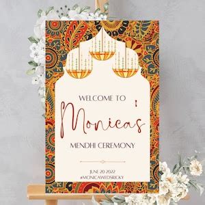Buy Indian Sikh Wedding Welcome Sign Sangeet Maiyan Mendhi Choora Jaggo ...
