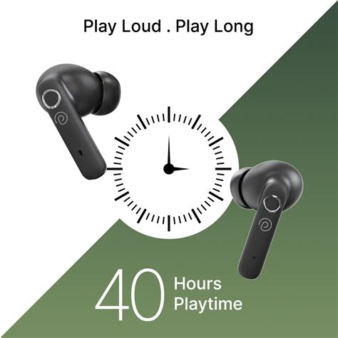 pTron Bassbuds Tunes V2 In-Ear TWS Earbuds with Stereo Sound, 40Hrs Pl ...