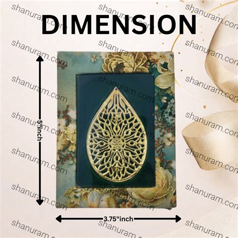 Single coin dark green flower texture box – TEZ RAFTAR