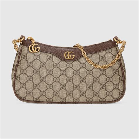 Ophidia small shoulder bag in beige and dark brown GG Supreme | GUCCI® AU