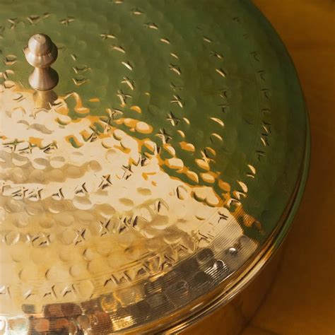 Brass Spice Box- Large with Tin coating & Plate| Shop Online | Zishta.com