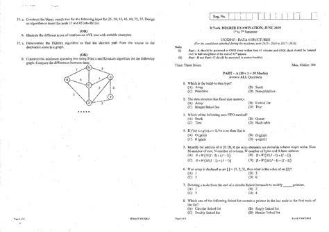 15CS201J SEM 1 TO 7 AN ARR - Data Structures And Algorithms - Studocu