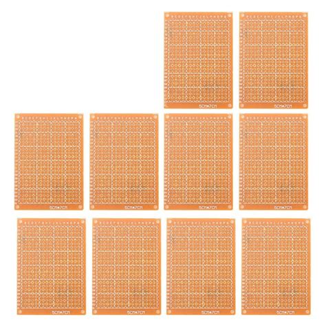 10pcs 5×7cm Single Side Prototype PCB Breadboard Universal Board ...