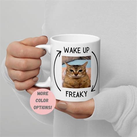 Freaky Meme Cat Mug Funny Brainrot Meme Mug Unique Gift for Meme Lover ...