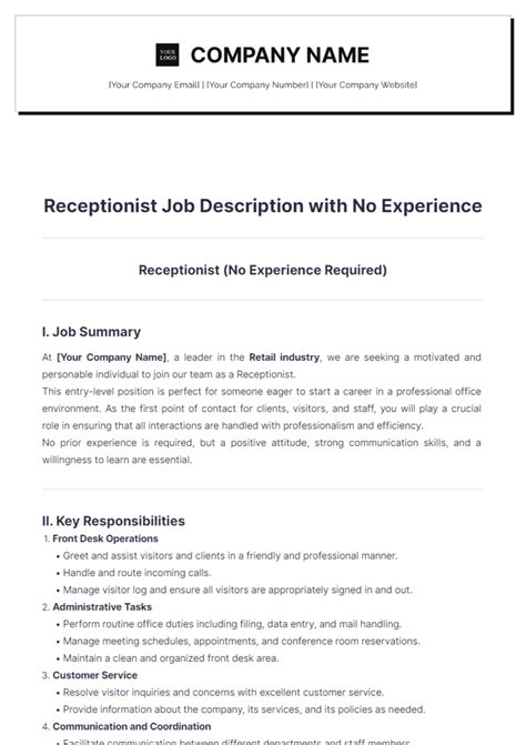 Page 4 FREE Job Description Templates & Examples - Edit Online ...