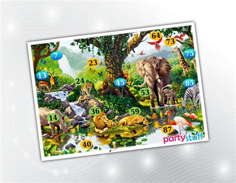 Party Stuff Animal theme Tambola Housie in Group Number Kukuba (16 ...