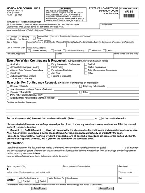 2015-2025 Form CT JD-CV-21 Fill Online, Printable, Fillable, Blank ...