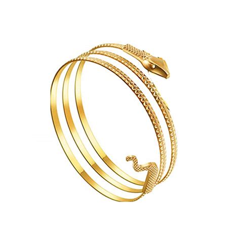 Buy JinYu Metal Snake Armband Swirl Snake Spiral Upper Arm Cuff Armlet ...