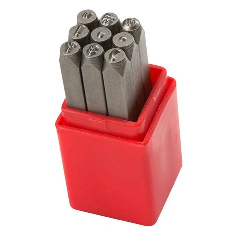 CALANDIS 9 Pieces 4mm 5/32 Inch Punctuation Punch Hardened Carbon Steel ...