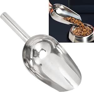 Woofy Cat Food Shovel, Large Stainless Steel Pet Food Scoop Poultry ...