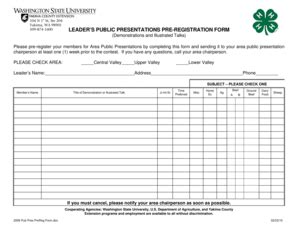 Fillable Online yakimacounty Leader's public presentations pre ...