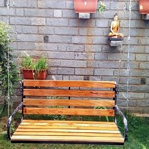 Heavy-Duty 2-Seater Wooden Hanging Swing Chair with Accessories ? 300 ...