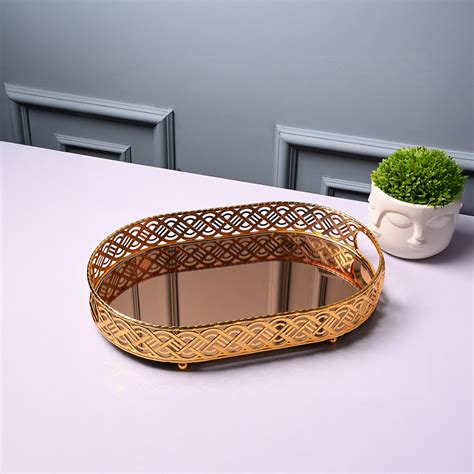 VON CASA Golden Large Tray - Glossy Finish – MARKET99