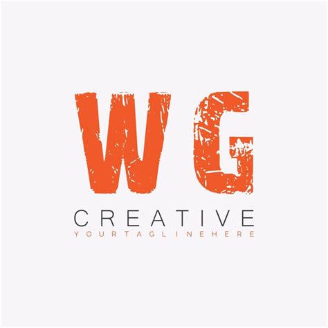 Wg initial monogram logo with letter creative design | Premium Vector
