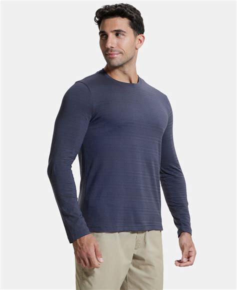 Buy Super Combed Supima Cotton Solid Round Neck Full Sleeve T-Shirt ...