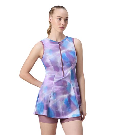 Buy Speedo Women's Endurabrite Printed Closedback Swimdress With Boyleg ...