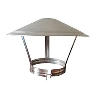Stainless Steel Chimney Flue Cowl Pipe Rain Cover Protector Cap Ending ...