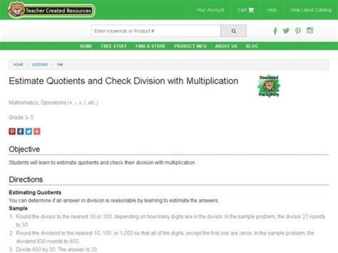 Estimate Quotients Using Multiples Lesson 4.1 的图像结果