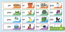 Initial t Sound Word Cards