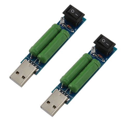 E-outstanding 2pcs Load Resistance Module 5V1A/2A Switchable Load ...