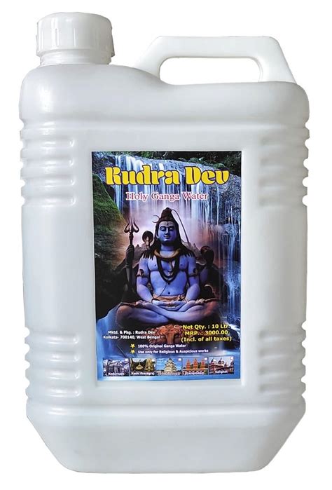 Rudra Dev Premium Gangasagar Holy Ganga Jal 10 Litre for Puja ...