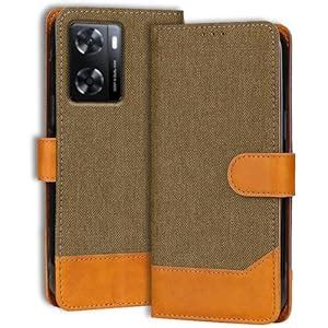 Accesorios Denim & Leather Flip Cover for Oppo A77S | Inbuilt Stand ...