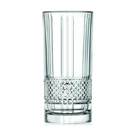 brillante crystal tall glass - set of 6 - made in italy