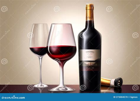 Drawing Depiction Interpretation of Wine Bottle Cup and Glass ...