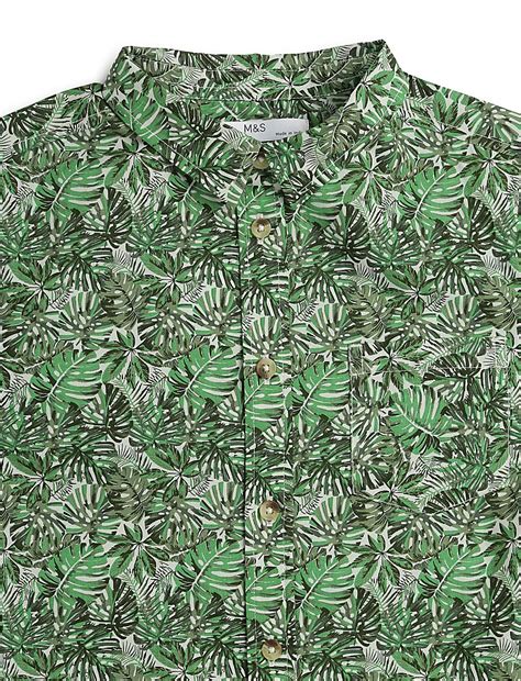 Buy Pure Cotton Tropical Spread Collar Shirt at Marks & Spencer