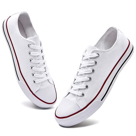 Buy FRACORA Mens Canvas Shoes Casual Low Top Sneakers Walking Shoes ...