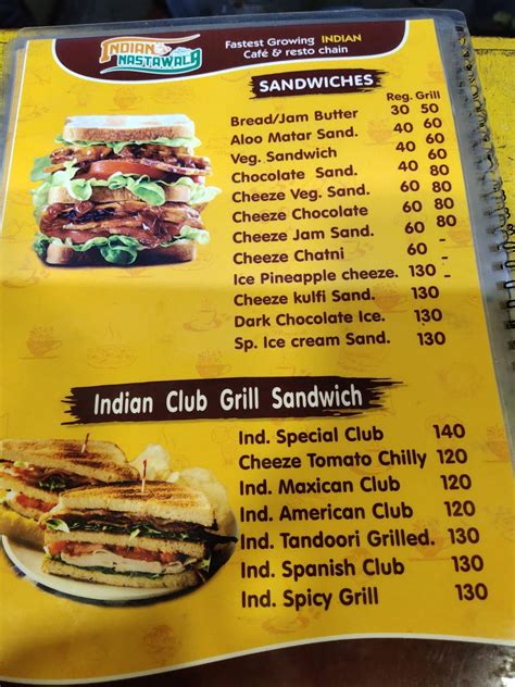 Menu at Indian nastawala cafe Resto, Ahmedabad