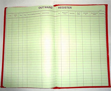 ATISHAY Outward Register, 34Cm 20Cm- 70 GSM Ledger Paper (Outward- 100 ...