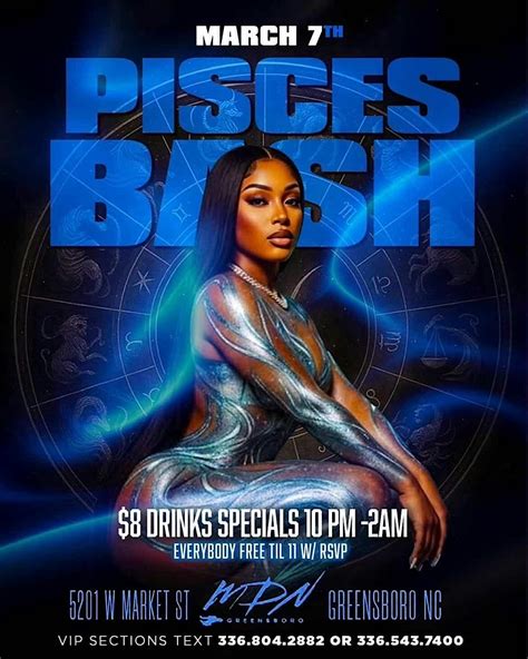 Pisces Bash @ MDN, Mdn, Greensboro, 7 March to 8 March | AllEvents