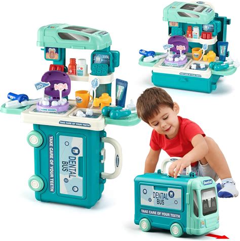 Buy Medical Kit, 34 Pieces Dentist Kit for Kids 3 in 1 Doctors Role ...