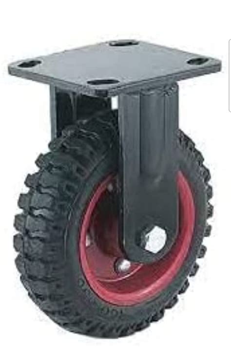 PACIFIC MOVERS Rubber Caster wheel 6 Inch heavy duty metal bracket fix ...