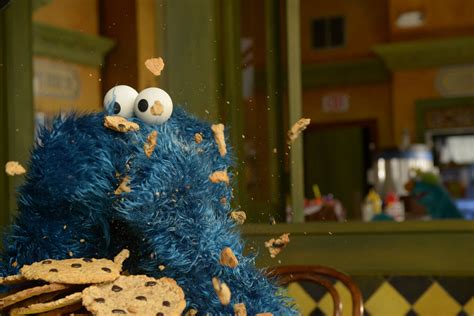 Sesame Street Cookie Monster Eating Cookies