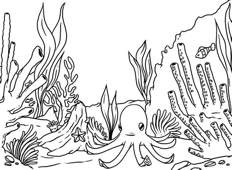 Ocean Floor Drawing at PaintingValley.com | Explore collection of Ocean ...