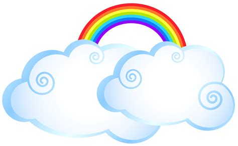 Printable Rainbows With Clouds