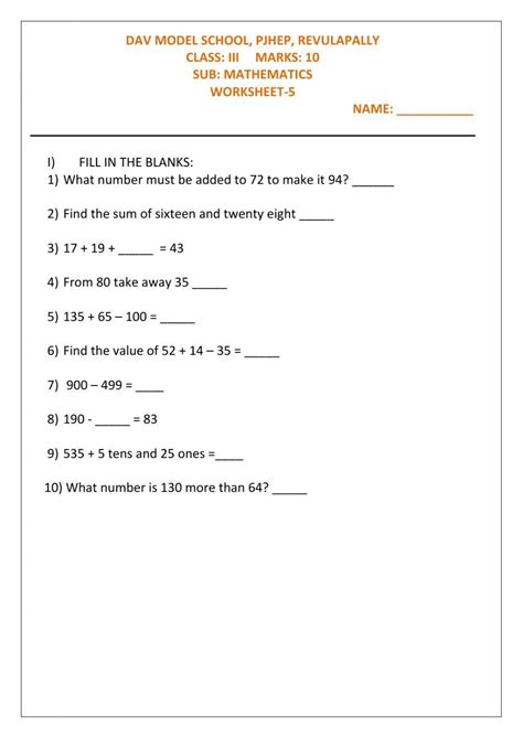 Image result for Basic Math Worksheets
