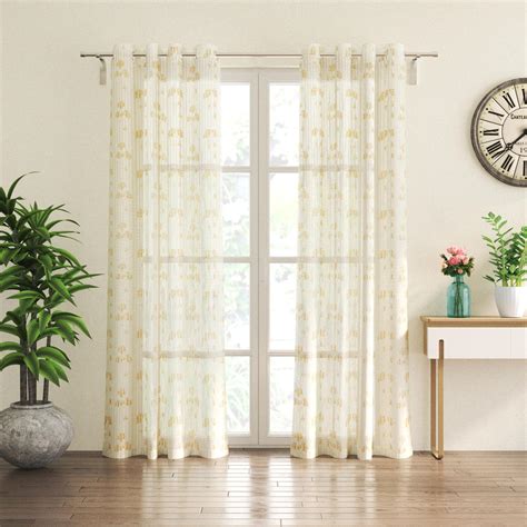 Buy Corsica Set of 2 Printed Sheer Door Curtains from Corsica by Home ...