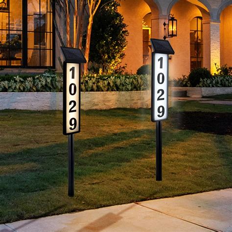 Amazon.com: Solar Address Sign,Solar House Numbers for Outside, Lighted ...