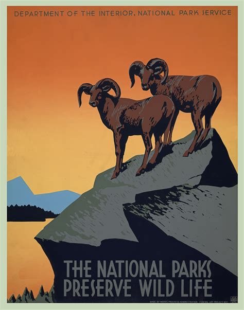 Vintage National Park Poster Free Stock Photo - Public Domain Pictures