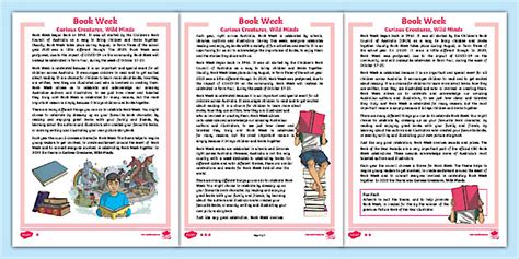 Book Week Reading Comprehension - Primary Education