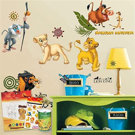RoomMates Disney Lion King Wall Decals Bundle ~ 29 Pc Lion King Room ...