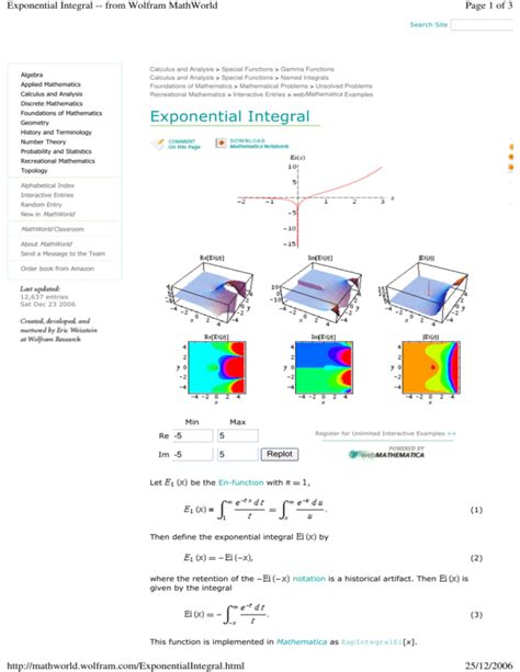 Image result for Exponential Integral