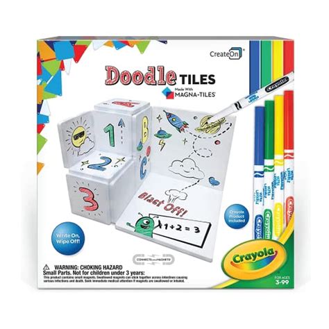 Juego Crayola Doodle Tiles: Construcción magnética STEM para niños y niñas, 10 piezas | Walmart ...